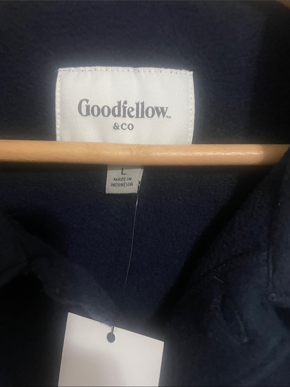 Goodfellow & Co. Men's Navy Blue Fleece Shirt Jacket – NWT L - Picture 2 of 10